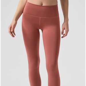 Alo Yoga Cropped High Waist Airlift Legging in Pink Rose Color size XS